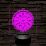 Zsebóra 7 színű valósághű 3D led lámpa