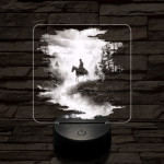 Völgylovaglás 7 színű valósághű 3D led lámpa