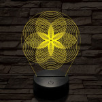Gráf virág 7 színű  3D led lámpa