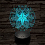 Gráf virág 7 színű  3D led lámpa