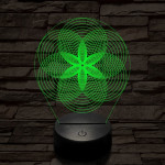 Gráf virág 7 színű  3D led lámpa