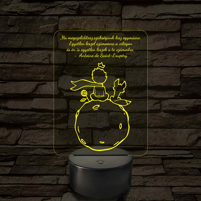 A Kis Herceg 7 színű 3D led lámpa
