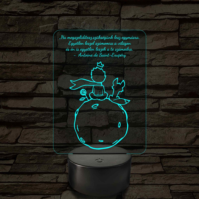 A Kis Herceg 7 színű 3D led lámpa