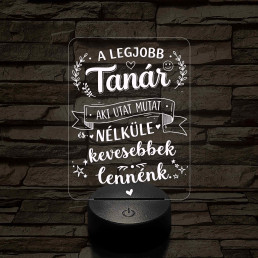 A legjobb tanár – 7 színű 3D LED lámpa