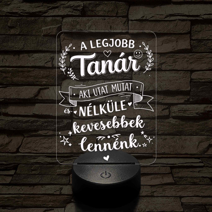 A legjobb tanár – 7 színű 3D LED lámpa