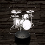 Dobszerkó 7 színű valósághű 3D led lámpa