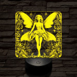Tündérlány 7 színű, színváltós valósághű  3D led lámpa