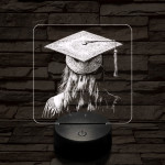 Hölgy diplomaosztója 7 színű valósághű 3D led lámpa