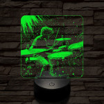 Dobszóló 7 színű valósághű 3D led lámpa