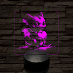 Szerelmetes kissárkány 7 színű valósághű 3D led lámpa