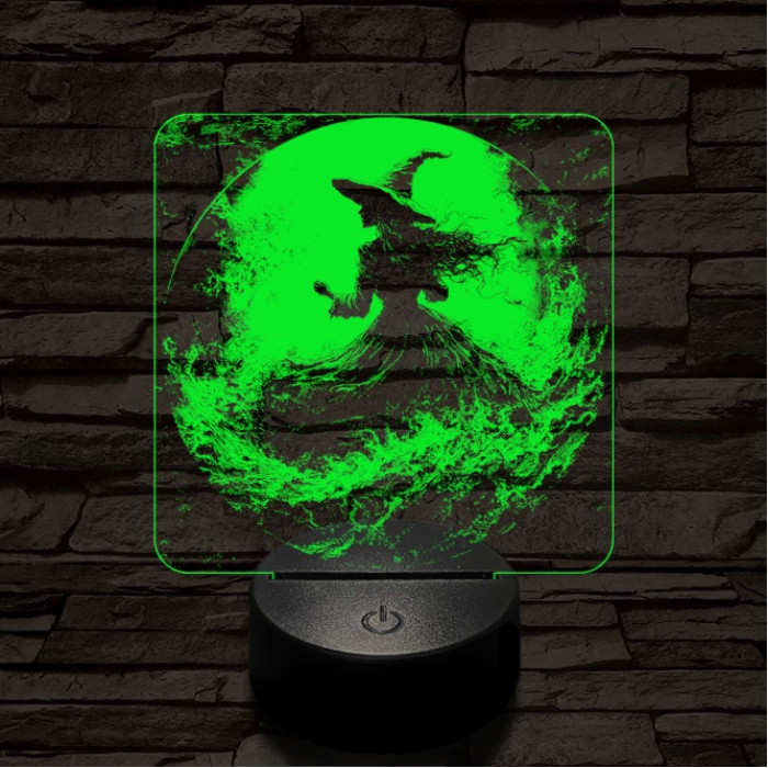 Az éj nővére 7 színű valósághű 3D led lámpa