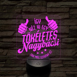 Tökéletes nagybácsi – 7 színű, színváltós LED lámpa