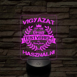 Vigyázat! Van egy őrült testvérem – 7 színű színváltós 3D LED lámpa