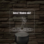 Minden oké - 7 színű, színváltós  3D led lámpa