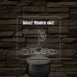 Minden oké - 7 színű, színváltós  3D led lámpa