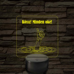 Minden oké - 7 színű, színváltós  3D led lámpa