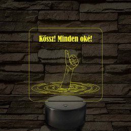 Minden oké - 7 színű, színváltós  3D led lámpa