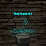 Minden oké - 7 színű, színváltós  3D led lámpa