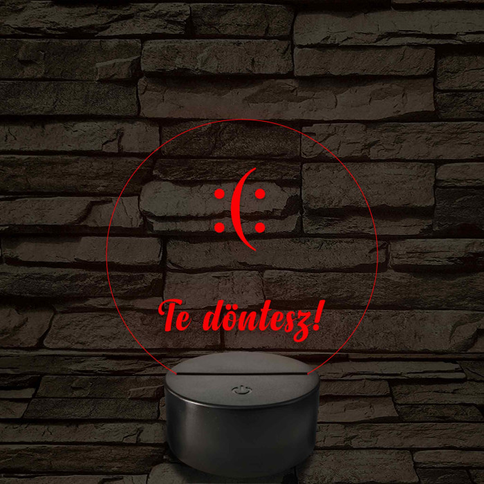 Te döntesz - 7 színű, színváltós  3D led lámpa