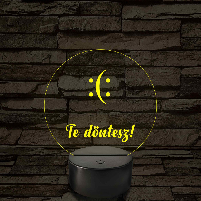 Te döntesz - 7 színű, színváltós  3D led lámpa