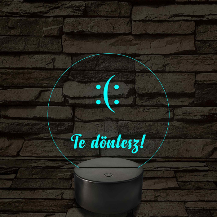 Te döntesz - 7 színű, színváltós  3D led lámpa