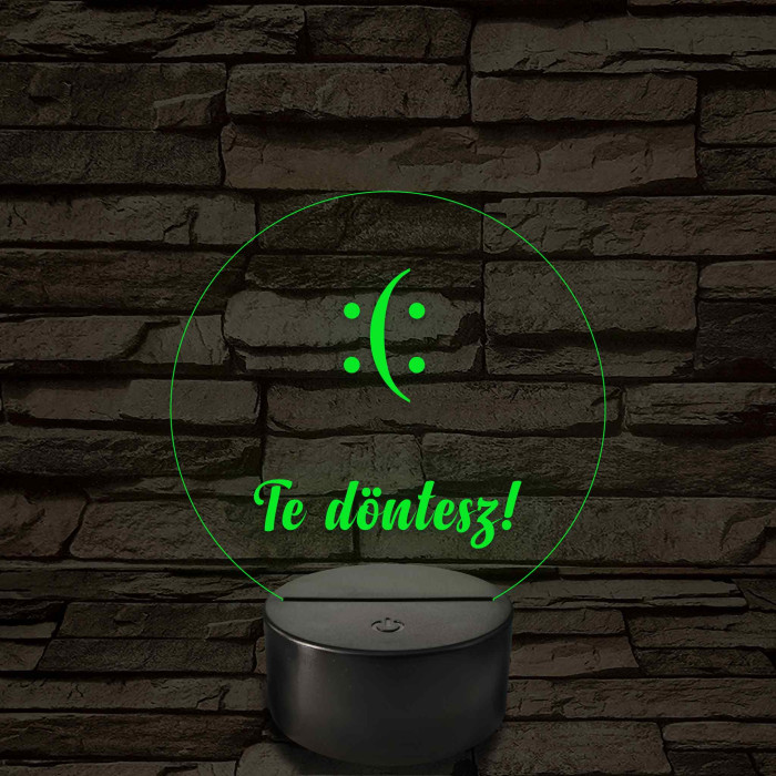 Te döntesz - 7 színű, színváltós  3D led lámpa