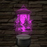 Lampion tájkép – 7 színű, színváltós 3D LED lámpa
