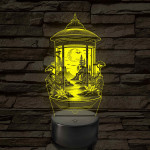 Lampion tájkép – 7 színű, színváltós 3D LED lámpa