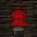 Orvos és asszisztens - 7 színű, színváltós 3D led lámpa
