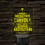 Orvos és asszisztens - 7 színű, színváltós 3D led lámpa