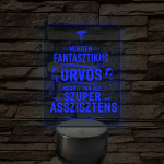 Orvos és asszisztens - 7 színű, színváltós 3D led lámpa