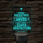 Orvos és asszisztens - 7 színű, színváltós 3D led lámpa