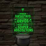 Orvos és asszisztens - 7 színű, színváltós 3D led lámpa