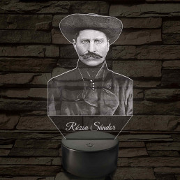 Rózsa Sándor portré – 7 színű, színváltós LED lámpa