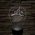 A Kis Herceg és a Róka – 7 színű, színváltós 3D LED lámpa