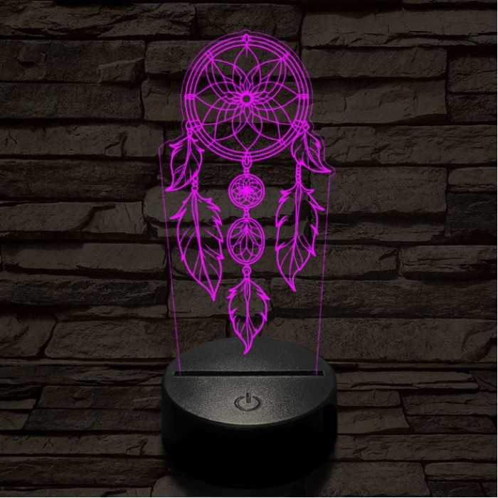 Álomfogó 7 színű 3D led lámpa