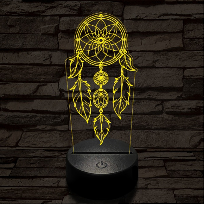Álomfogó 7 színű 3D led lámpa