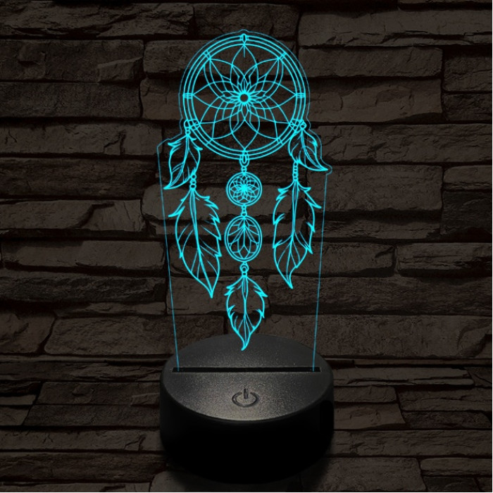 Álomfogó 7 színű 3D led lámpa