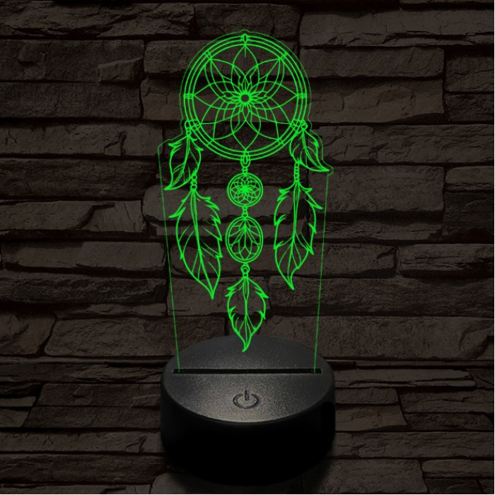 Álomfogó 7 színű 3D led lámpa