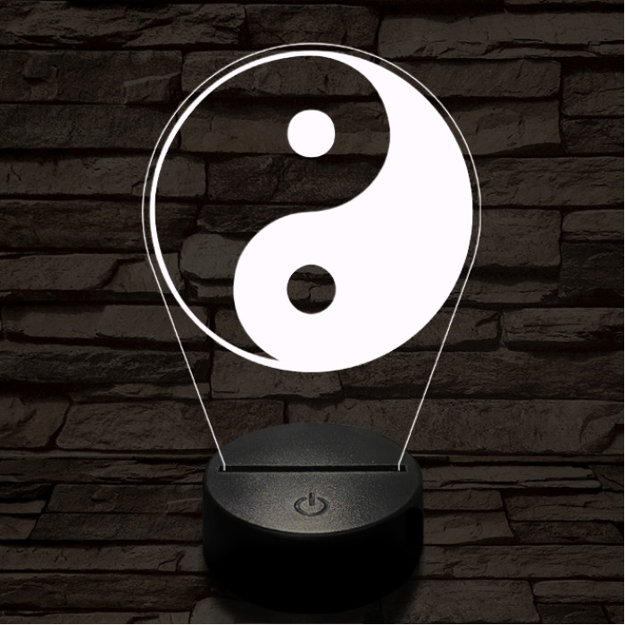 Jin-Jang 7 színű  3D led lámpa
