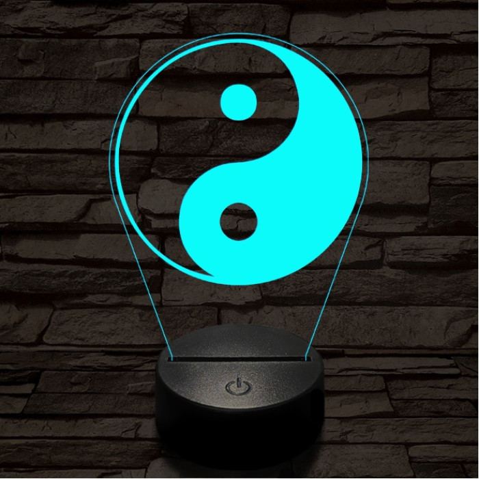 Jin-Jang 7 színű  3D led lámpa