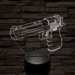 Desert eagle pisztoly 7 színű  3D led lámpa