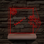 Írható unikornis 3D led lámpa fatalppal 7 színű 