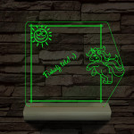 Írható unikornis 3D led lámpa fatalppal 7 színű 
