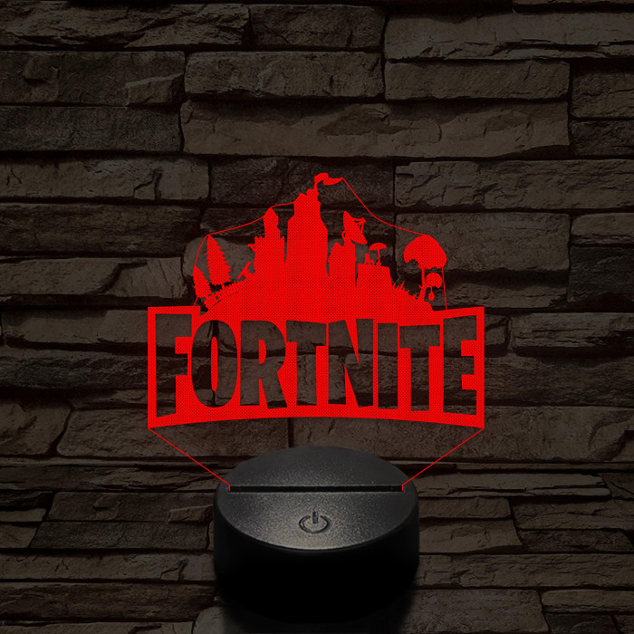 Fortnite videójáték 7 színű 3D led lámpa