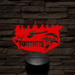 Fortnite logó 7 színű 3D led lámpa