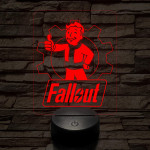Fallout 7 színű 3D led lámpa
