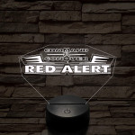 Red Alert logo 7 színű 3D led lámpa