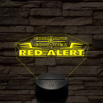 Red Alert logo 7 színű 3D led lámpa