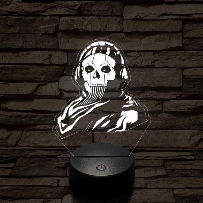 Call of Duty Ghost Simon 7 színű 3D led lámpa